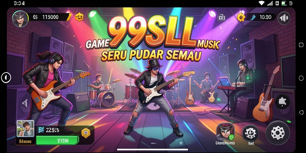 Tampilan gameplay seru dengan lagu-lagu menarik.