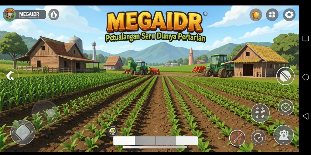 Gameplay seru MEGAIDR saat bertani dan merawat ladang.