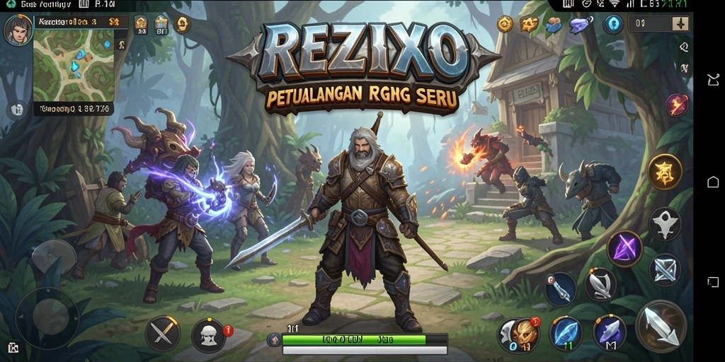 Tampilan gameplay epik dan penuh aksi dari REZIXO.